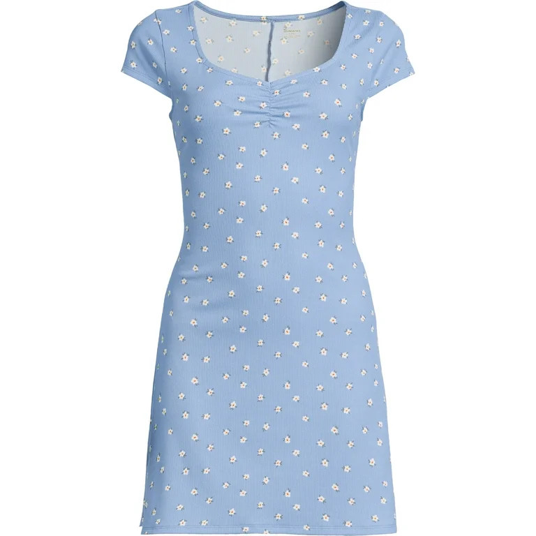 No Boundaries Rib Knit Mini Dress, Women’s - Walmart.com | Walmart (US)