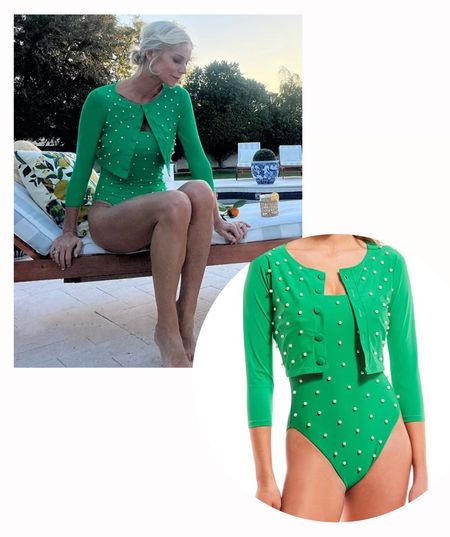 Green Pearl swimsuit bathing suit one piece beach resort preppy grandmillennial style fashion swimwear swim suit 

#LTKswim #LTKunder100 #LTKtravel