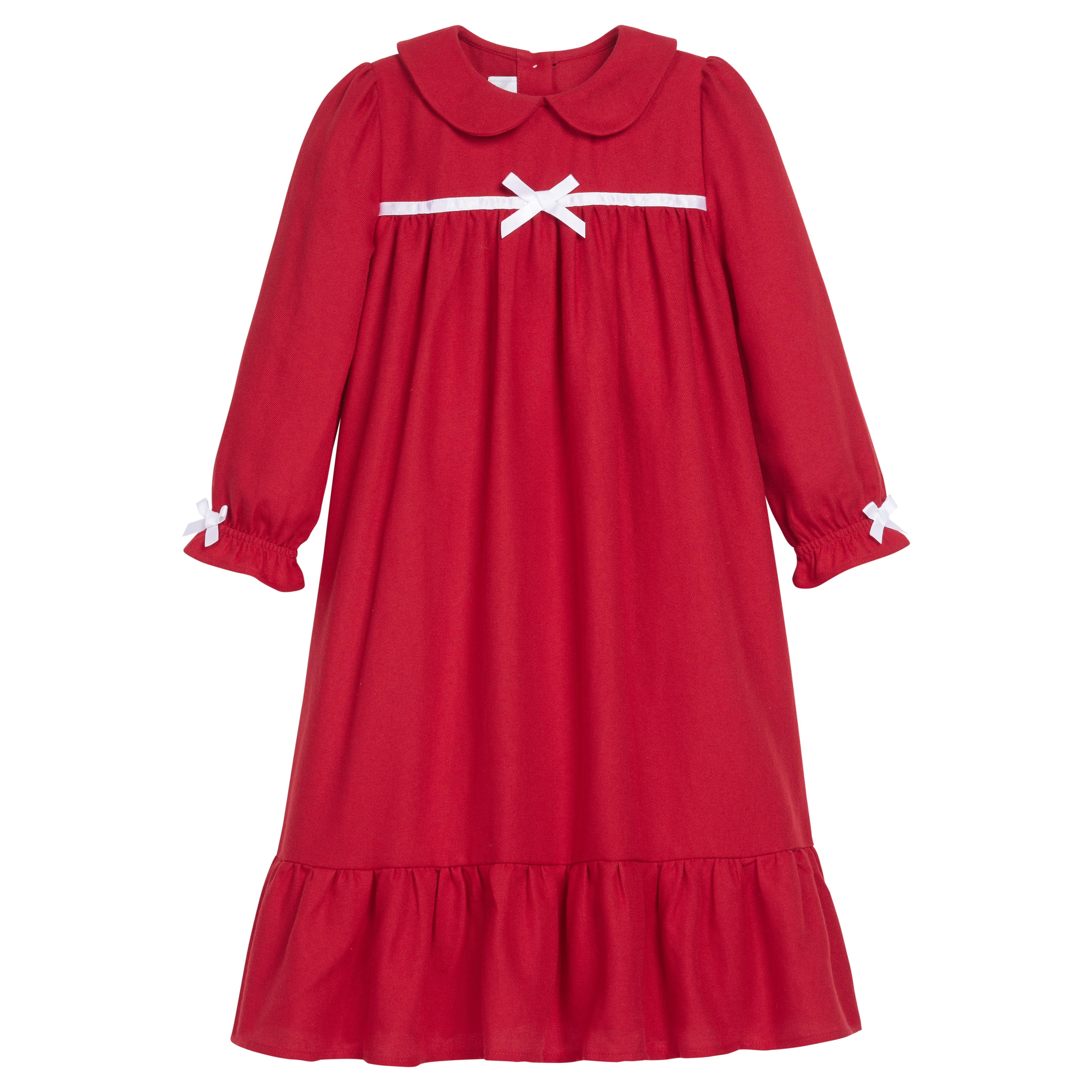 Girl's Red Classic Nightgown for the Holidays | Little English | Little English