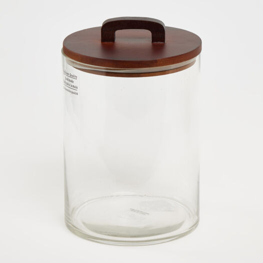 Clear & Brown Glass Storage Jar 2.7L | TK Maxx