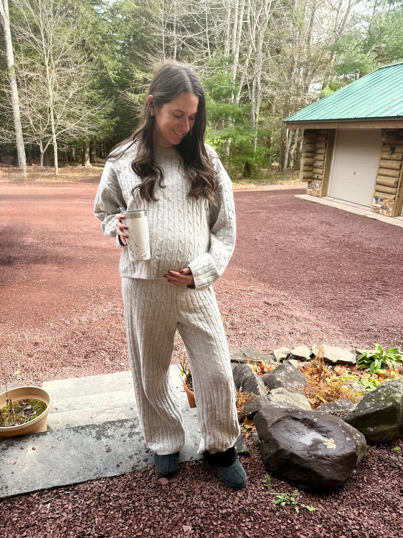 Coziest mountain weekend sweater set ☕️ wearing size M pants and size L top 

#LTKBaby #LTKBump