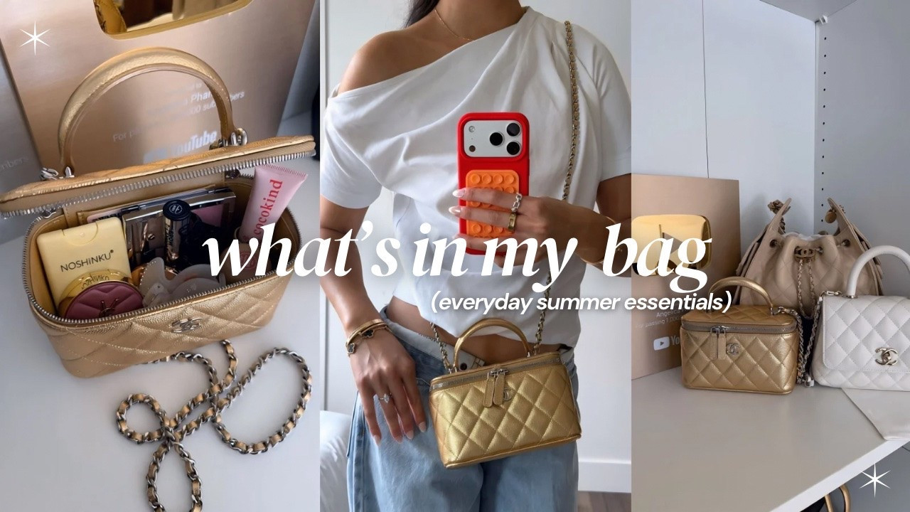 Summer essentials in my everyday luxury bag!! ✨💛

You’ll be surprised at how many things can actually fit in this classic small vanity bag… from must have skincare facial mists to hair accessories on the go and hydrating beauty travel products!!

#LTKdayinmylife #LTKootd #LTKselfcare