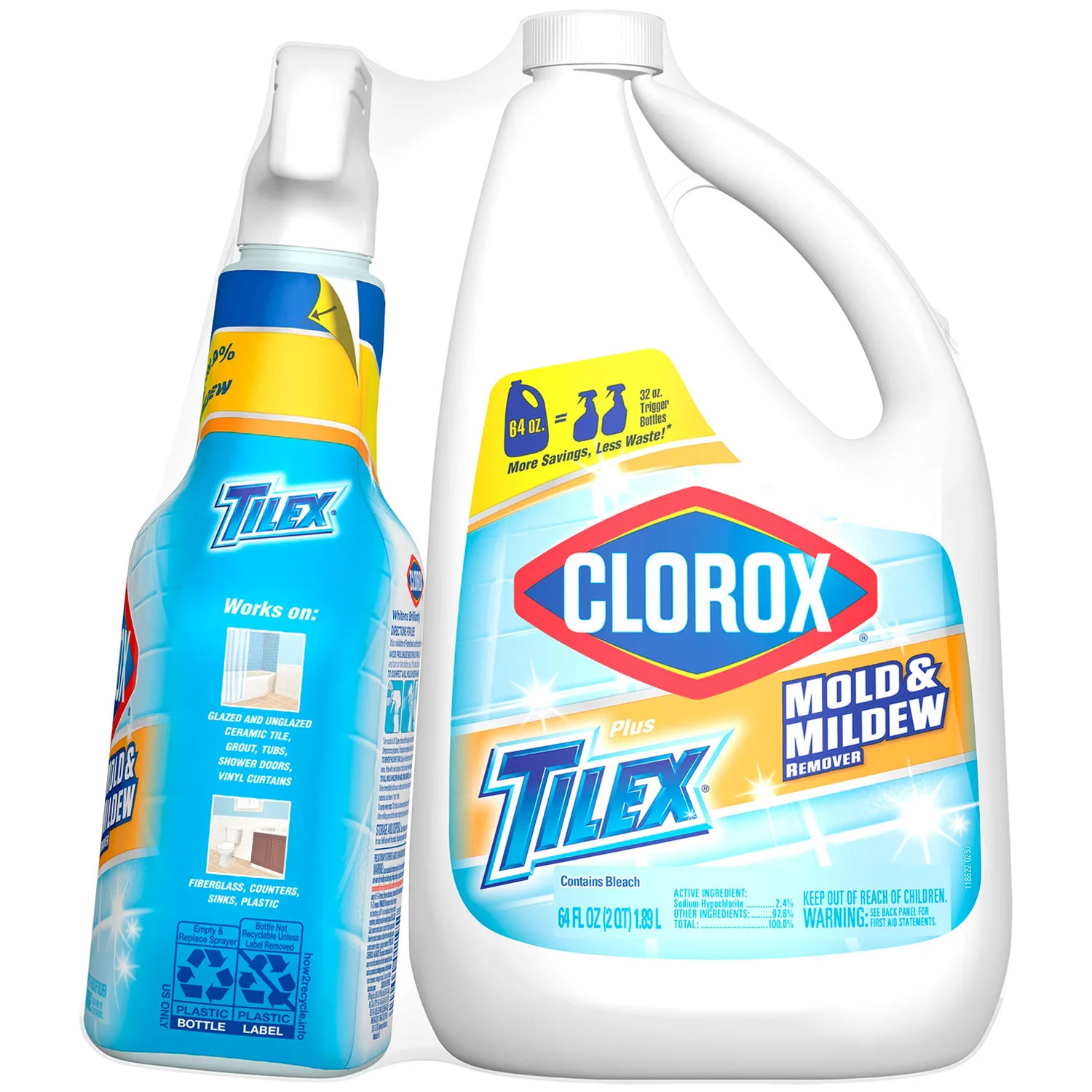 Tilex Mold & Mildew Remover Spray + Refill w/ Bleach (32 oz. spray, 64 oz. refill) | Sam's Club