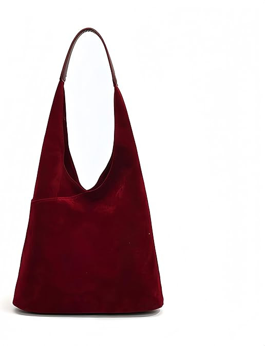 Suede Handbag Casual Vintage Suede shoulder bag Shoulder Bag Women's Large Capacity Commuter | Amazon (US)