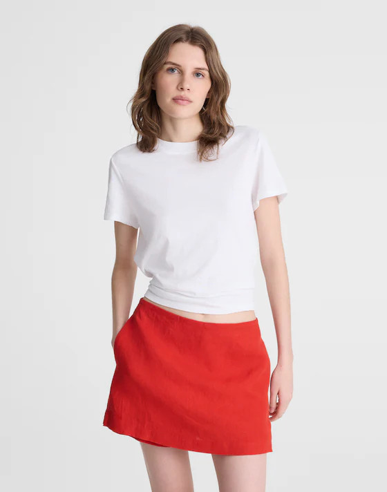 Mini Skort in Linen | Madewell