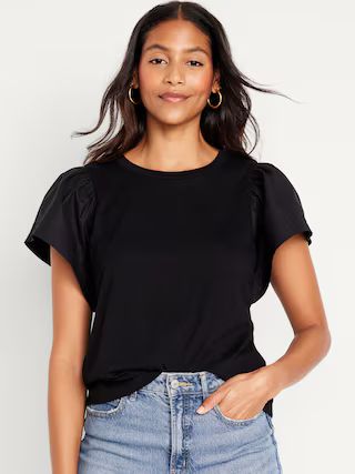 Flutter-Sleeve Combination Top | Old Navy (US)