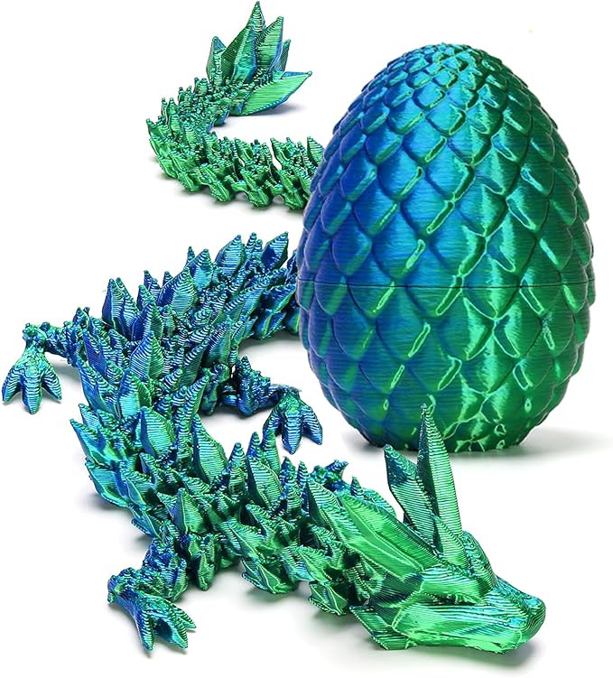 3D Printed Dragon Easter Basket Stuffers Surprise Egg,Articulated Crystal Dragon in Egg,Executive... | Amazon (US)