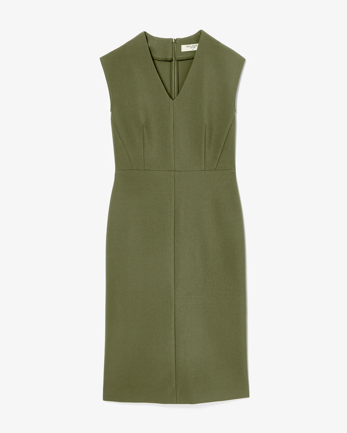 Vienna Sheath Dress - Luxe Flex Suiting - Bright Olive | MM LaFleur