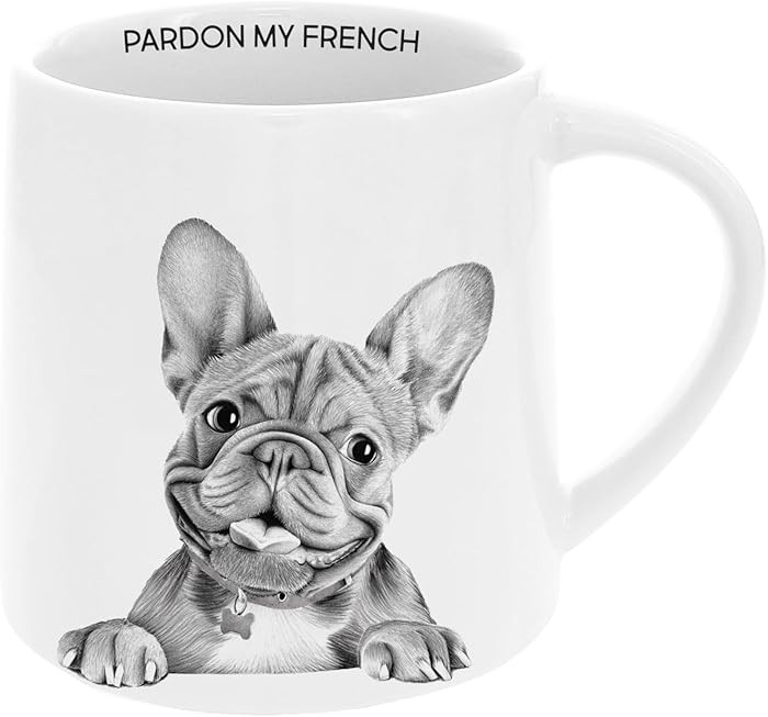 Pavilion Gift Company - Pardon - 17 oz Mug Coffee Tea Dog Doggy Puppy K9 French Bulldog Frenchie ... | Amazon (US)
