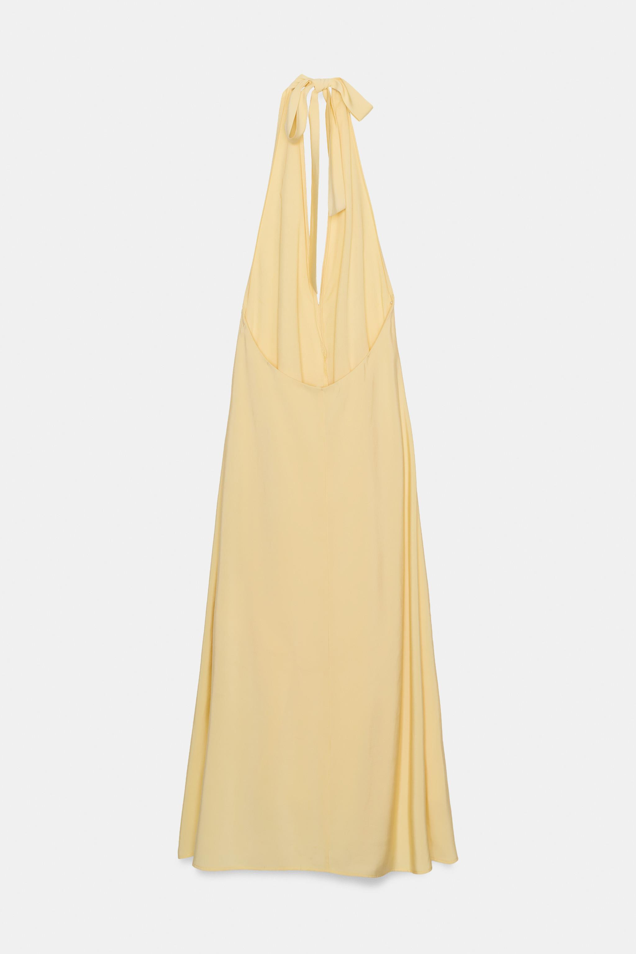 FLOWING HALTER MIDI DRESS | Zara AU