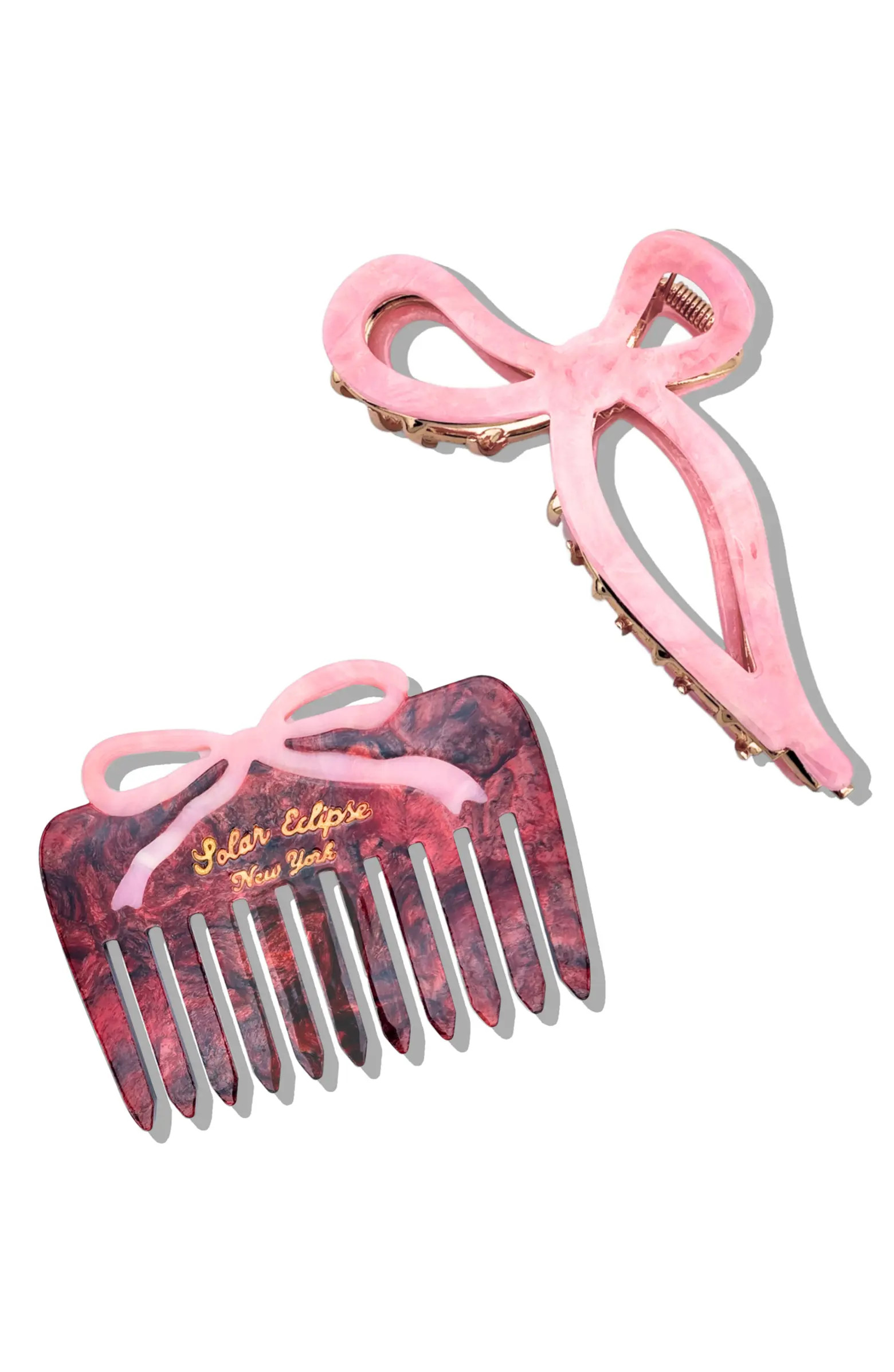 Hand Painted Bow Claw Clip & Comb Set | Nordstrom