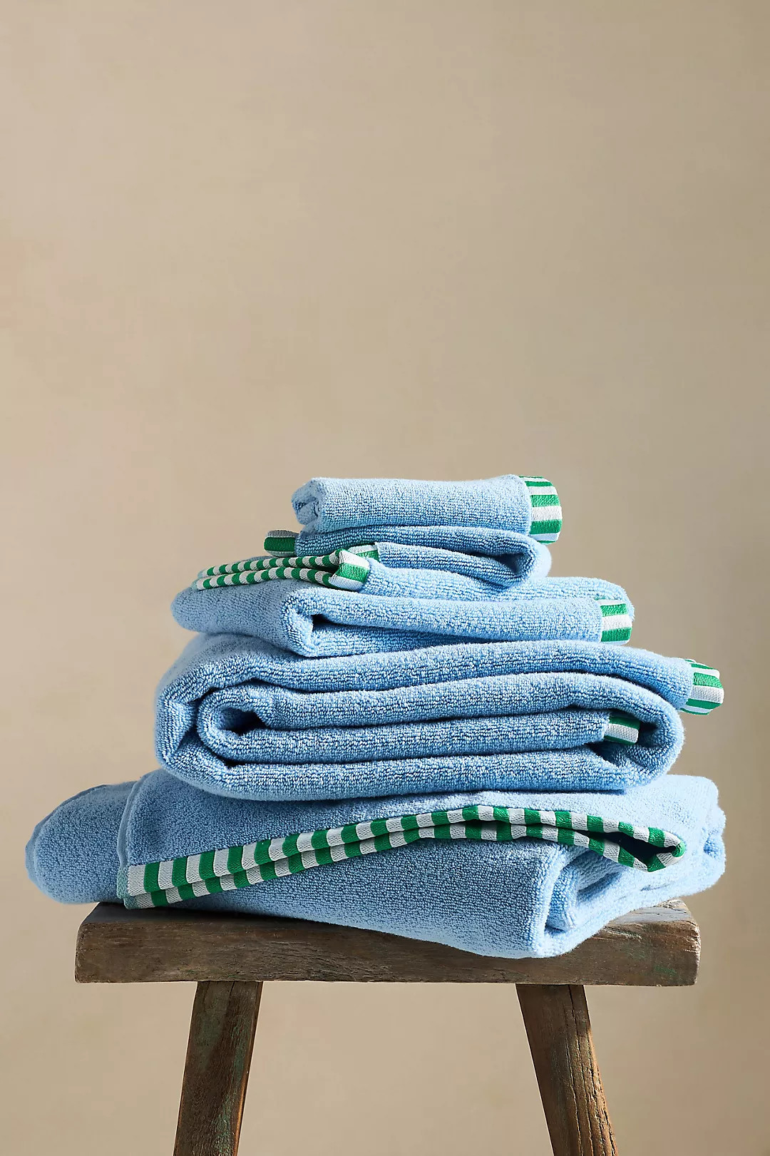 The Sloane Stripe Trim Soft Cotton Towel Collection | Anthropologie (US)