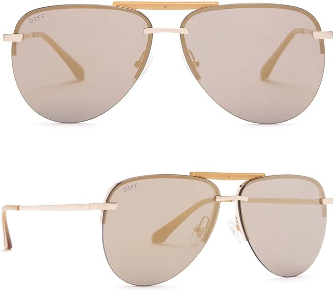 DIFF Tahoe Aviator Sunglasses for Women, Designer Oversized 100% UVA/UVB | Amazon (US)