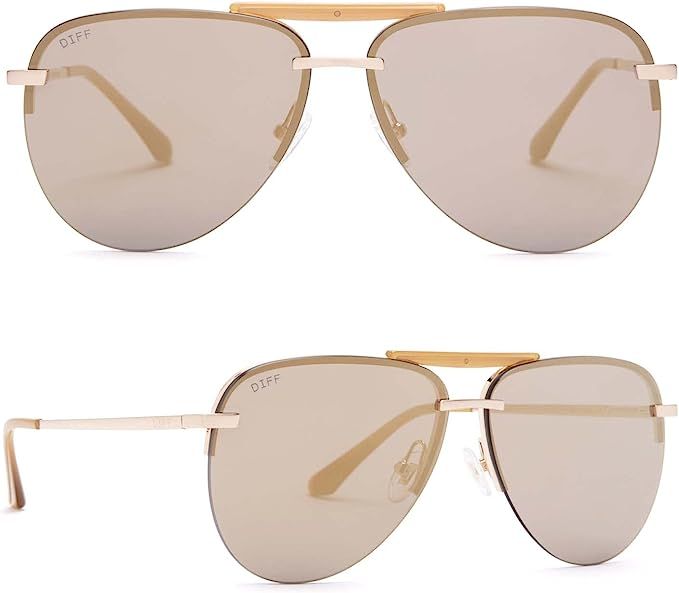 DIFF Eyewear - Tahoe - Designer Aviator Sunglasses for Men and Women - 100% UVA/UVB | Amazon (US)