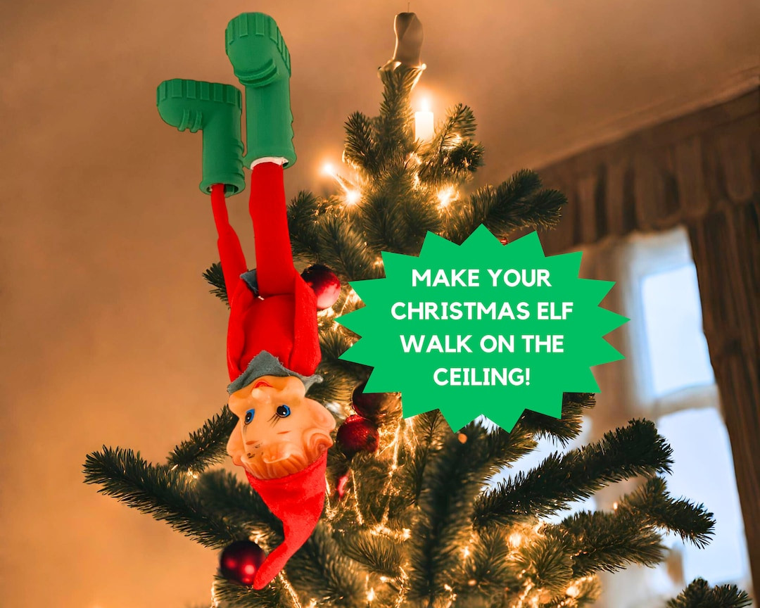 Enchanted Elf Boots Christmas Elf Boots Shelf Elf Ceiling - Etsy | Etsy (US)