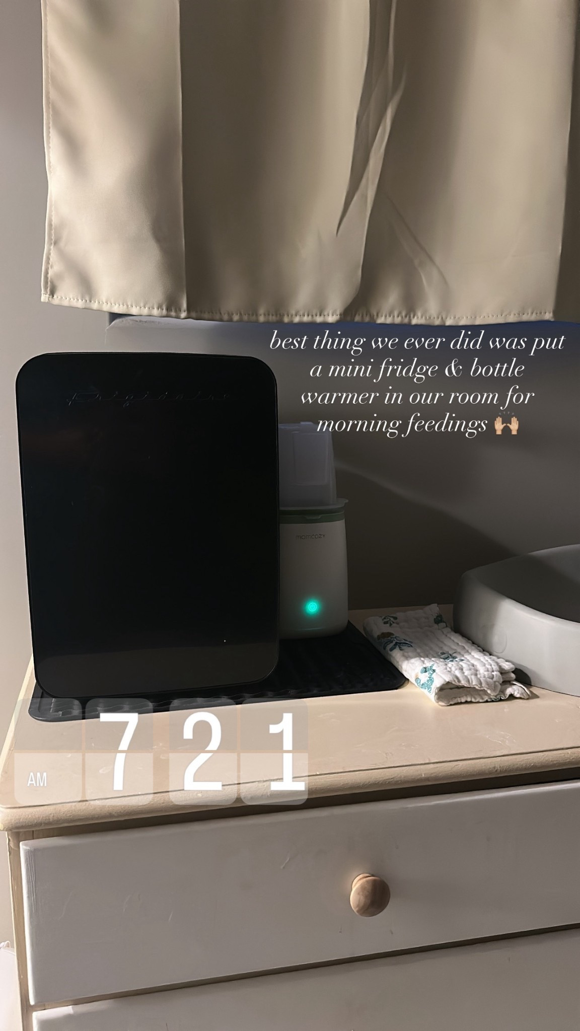 Best mom tip for pumping mamas out there- mini fridge + bottle warmer in your room for night or early morning feedings 🙌🏼 

#momootd #fashion #styleootd #ootd #whatiwore 
#currentlywearing #fashionblogger #onlineshopping #LTK #liketoknowit #womensfashion #everydaystyle #casualstyle #postpartum #amazonfashion #amazontrends #outfitinspo #momstyle #ootd #styleinspo #amazon #amazonstyle  #amazonfinds #fyp #outfitinspo #iowa #foryoupage #target #targethome #targetfinds #momcozy #momhack #momtip 

#LTKdayinmylife #LTKmomlife #LTKmorningroutine