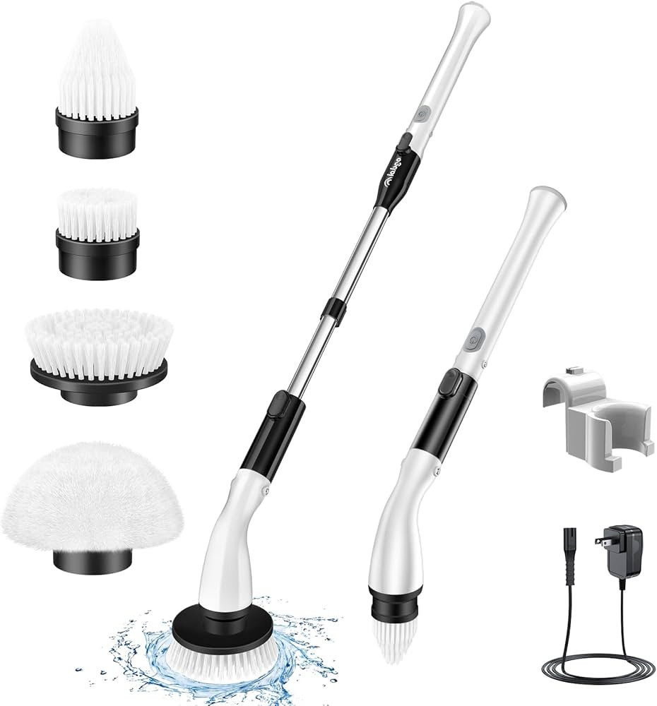 LABIGO Electric Spin Scrubber LA1 Pro, Cordless Spin Scrubber with 4 Replaceable Brush Heads and ... | Amazon (US)