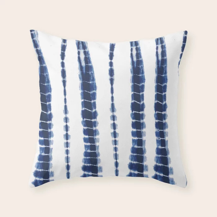 Indigo Blue Tie Dye Delight Throw Pillow | Society6