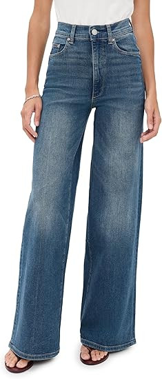 DL1961 Women's Hepburn Wide Leg High Rise Jeans | Amazon (US)