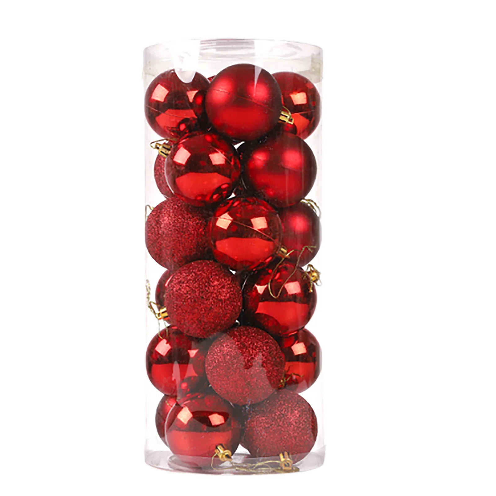 24Pcs Christmas Tree Ornaments Red 40mm/1.57", Christmas Tree Ornaments Balls for Xmas Christmas ... | Walmart (US)