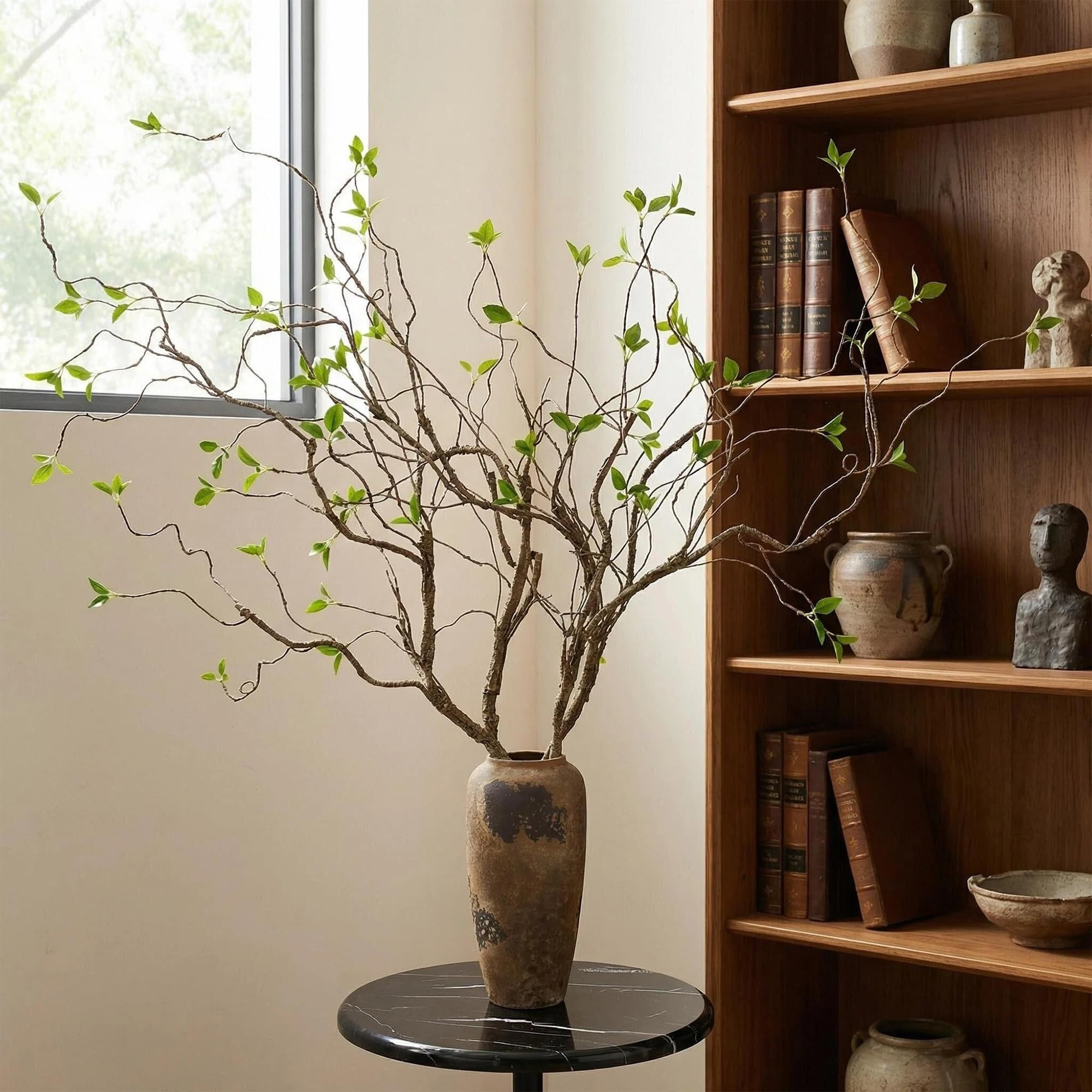 2pcs 57in Artificial Tree Branches Fake Vines with Realistic Leaves Bark Texture Bendable Faux Br... | Amazon (US)