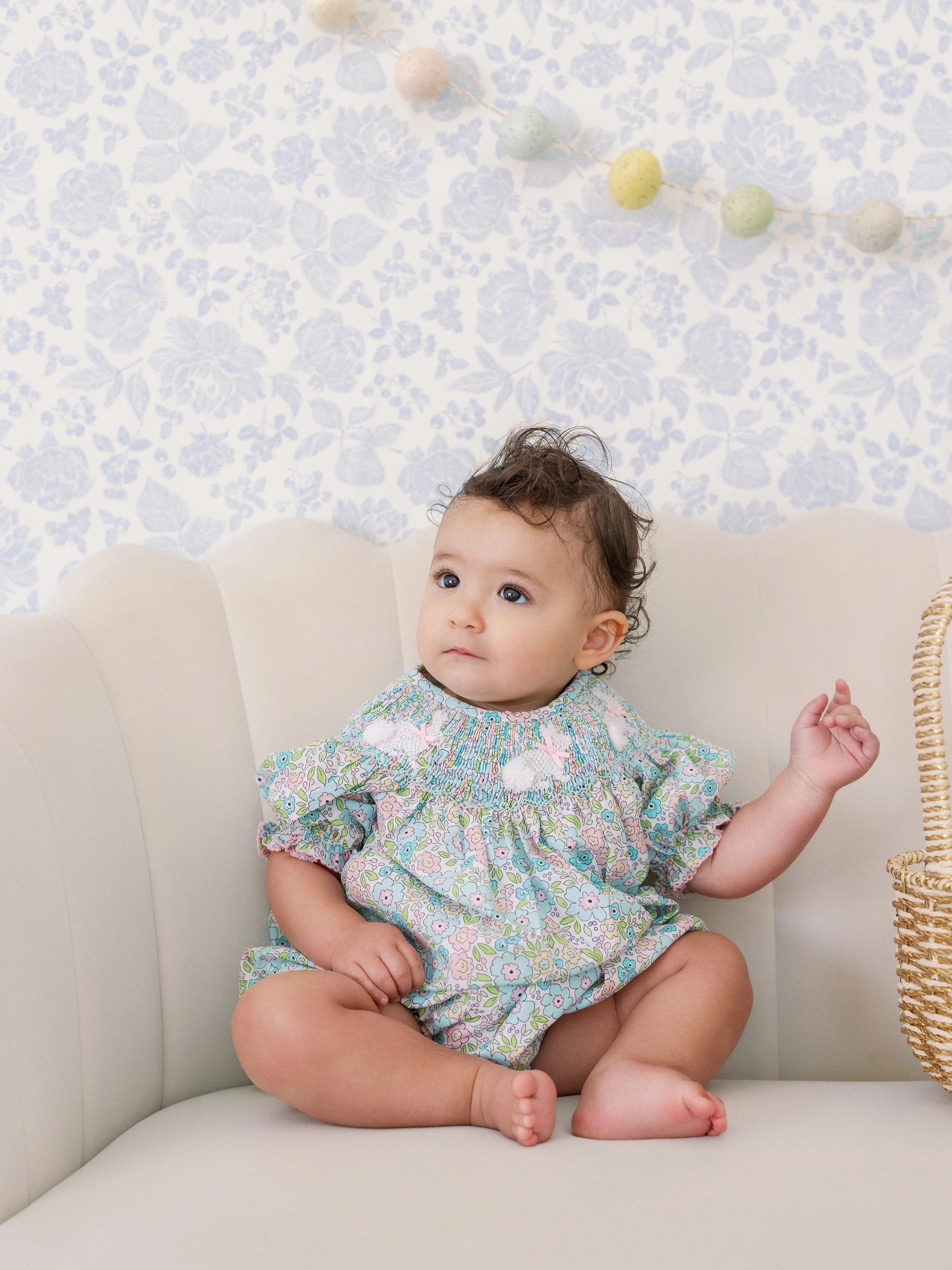 Polly Bunny Smocked Bubble | Poppy Kids Co