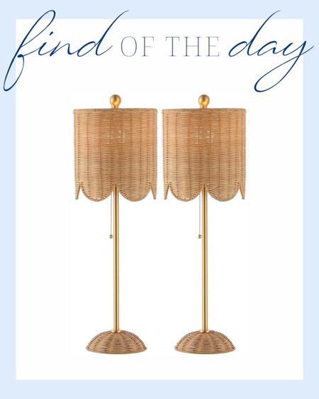 scalloped rattan lamps, set of 2! living room | bedroom | home decor | home refresh | bedding | nursery | Amazon finds | Amazon home | Amazon favorites | classic home | traditional home | blue and white | furniture | spring decor | coffee table | southern home | coastal home | grandmillennial home | scalloped | woven | rattan | classic style | preppy style | grandmillennial decor | blue and white decor | classic home decor | traditional home | bedroom decor | bedroom furniture | white dresser | blue chair | brass lamp | floor mirror | euro pillow | white bed | linen duvet | brown side table | blue and white rug | gold mirror

#LTKhome