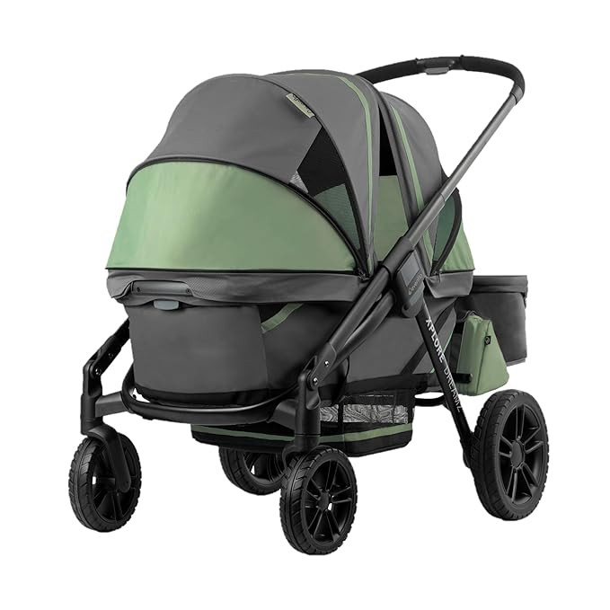 Evenflo Pivot Xplore Dreamz All-Terrain Stroller Wagon with Bassinet Insert (Voyager Green) | Amazon (US)