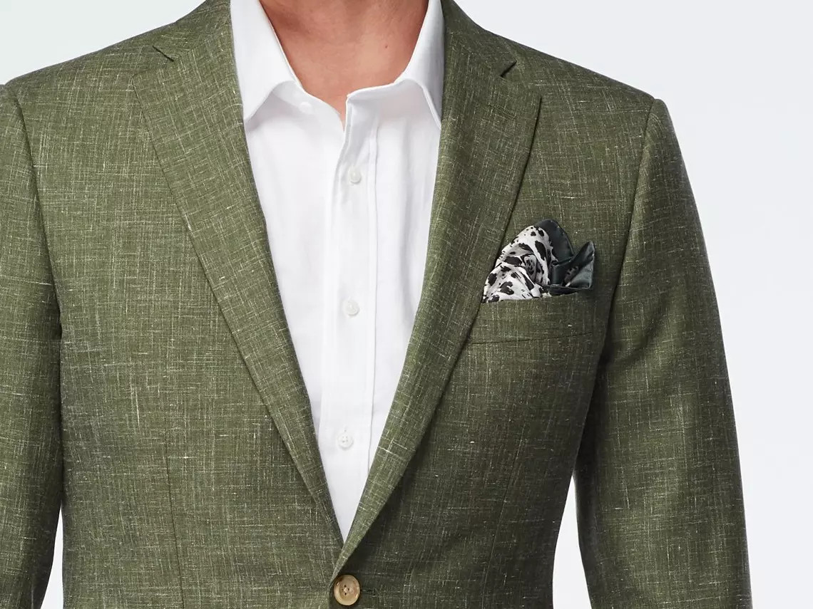 Stockport Wool Linen Olive Suit | Indochino