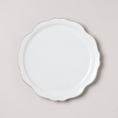 Carved Edge Dinner Plate Cream - Hearth & Hand™ with Magnolia | Target