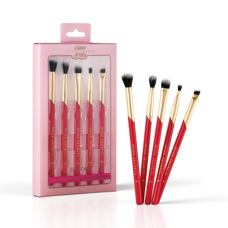 Kit de Pincéis para Olhos Essenciais Niina Secrets | Eudora | Eudora (BR)