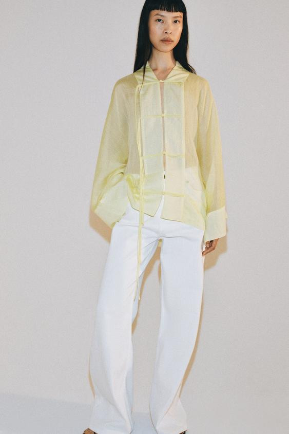 FLOWY FIREMAN CLASP BLOUSE ZW COLLECTION | Zara US