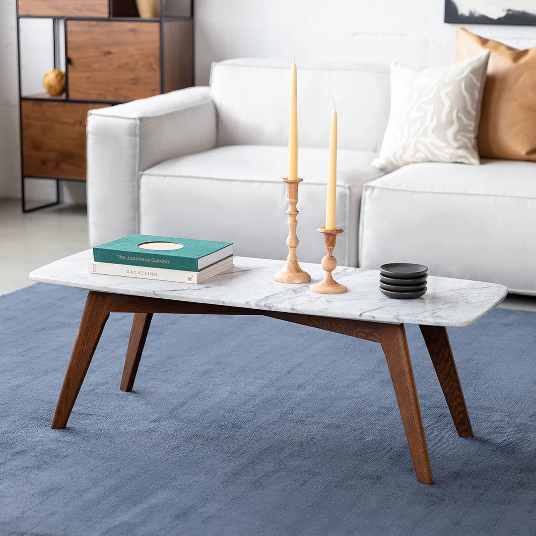 Vena 43.5" Marble Coffee Table - Walnut | Article