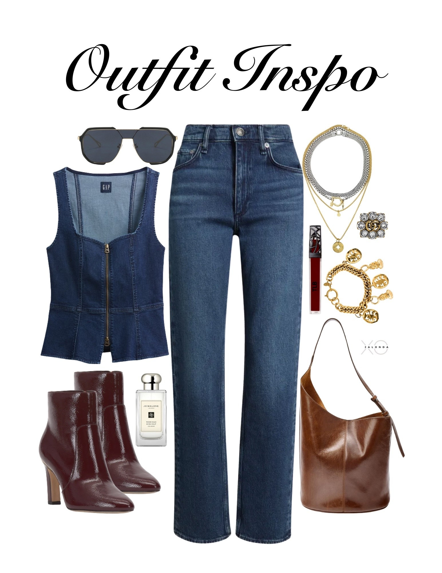 denim on denim, with a cute fall bootie 🤎

Few pieces are gone already 🏃🏾‍♀️💨 linked what's available!

#FallFashion #FallBoots #Travel #FallMustHaves #FallEssentials #Midlife #FashionOver40 #MidlifeJourney #xoJalonda #FallOutfitd #SeasonalStyle

#LTKOver40 #LTKStyleTip #LTKSeasonal