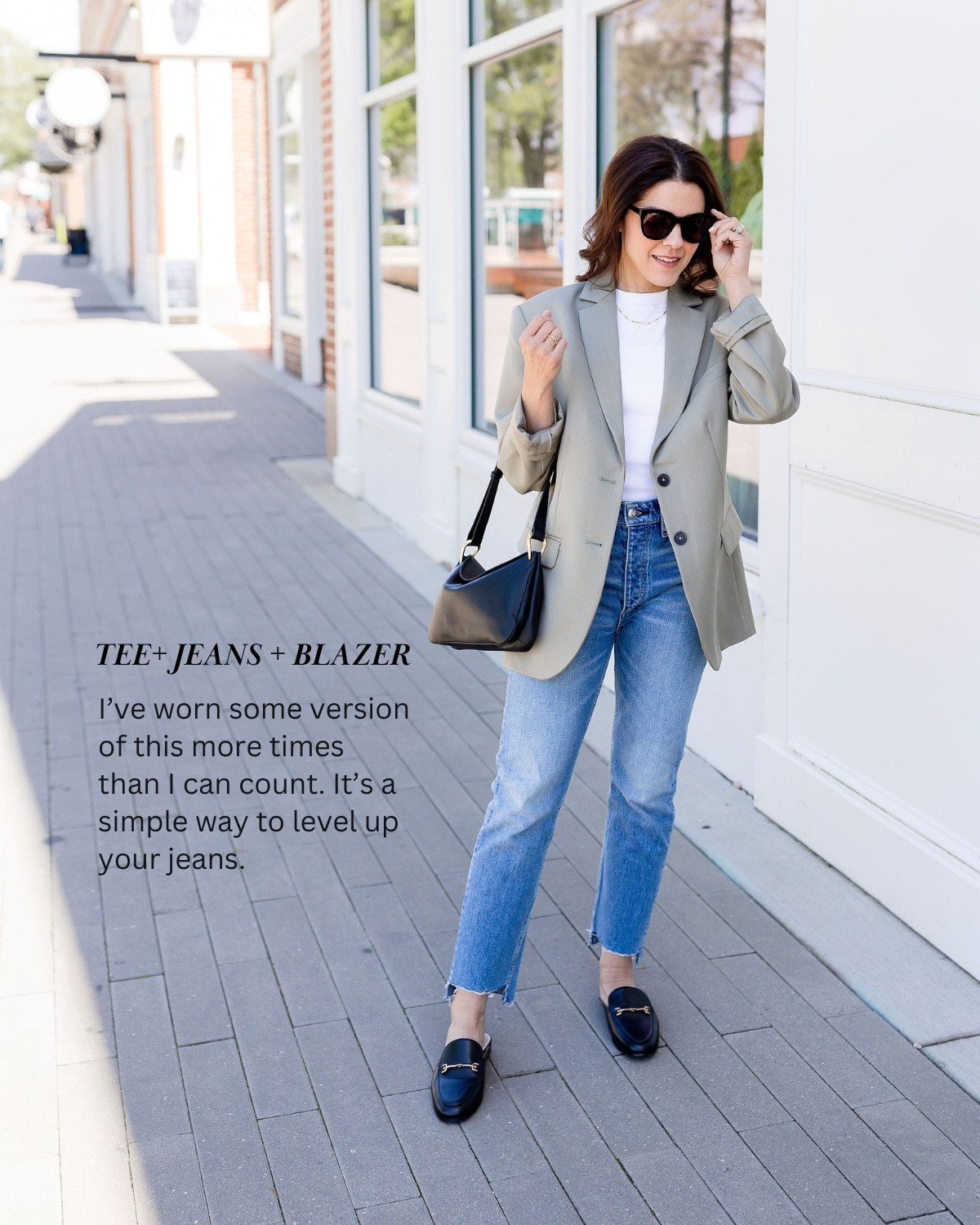 No fail Spring outfit formulas: 
Tee + jeans + blazer

It’s a simple way to level up your jeans! I’ve linked all my current favorites! 

#LTKootd #LTKgrwm #LTKSeasonal