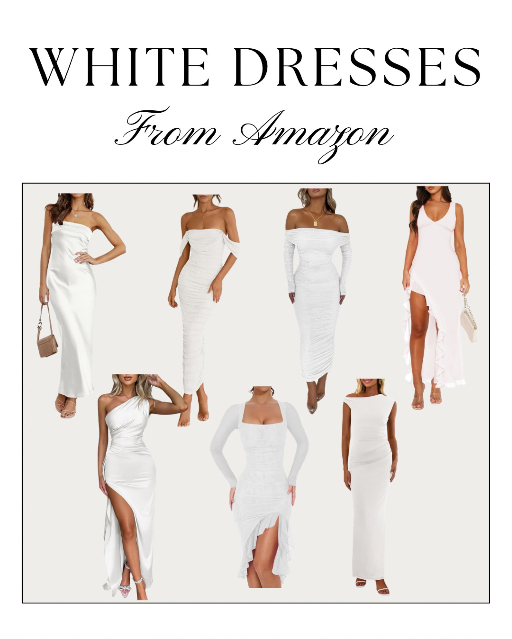 cute white dresses from Amazon! 

#LTKWedding #LTKParties #LTKFindsUnder100