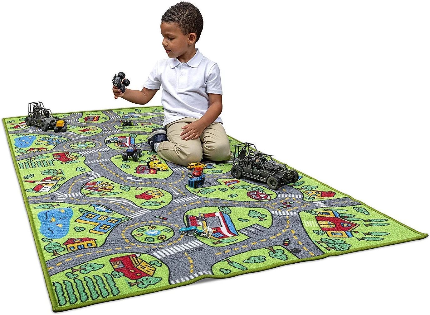 Kids Rug Carpet Playmat City Life Extra Large Learn Have Fun Safe, Children's Educational, Road T... | Amazon (US)