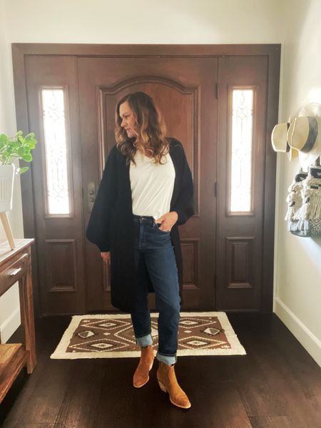 Fall capsule wardrobe with Madewell jeans and t -a slouchy sweater and suede boots 

#LTKSeasonal #LTKshoecrush #LTKover40