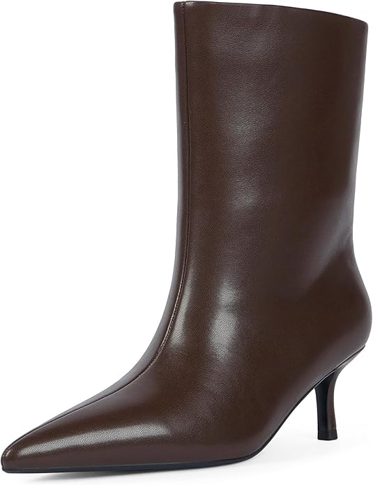 Modatope Ankle Boots for Women Pointed Toe Kitten Heel Fall Boots for Women Short Dress Party Cas... | Amazon (US)