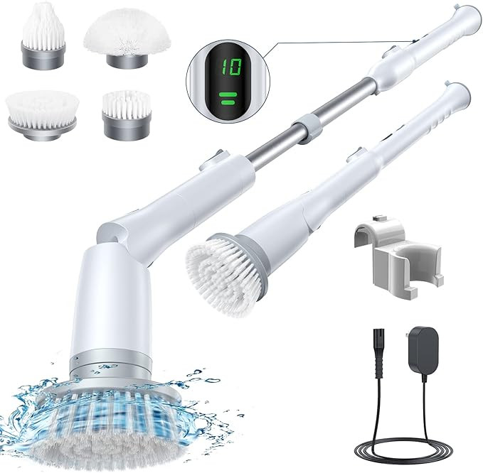 LABIGO Electric Spin Scrubber LA2 Pro, Shower Cleaning Brush with Display and 4 Replaceable Brush... | Amazon (US)