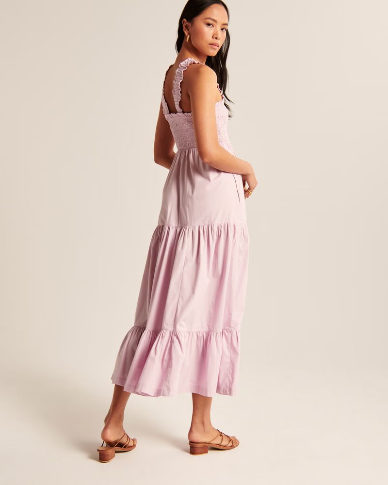 Women's Smocked Bodice Easy Maxi Dress | Women's Dresses & Jumpsuits | Abercrombie.com | Abercrombie & Fitch (US)