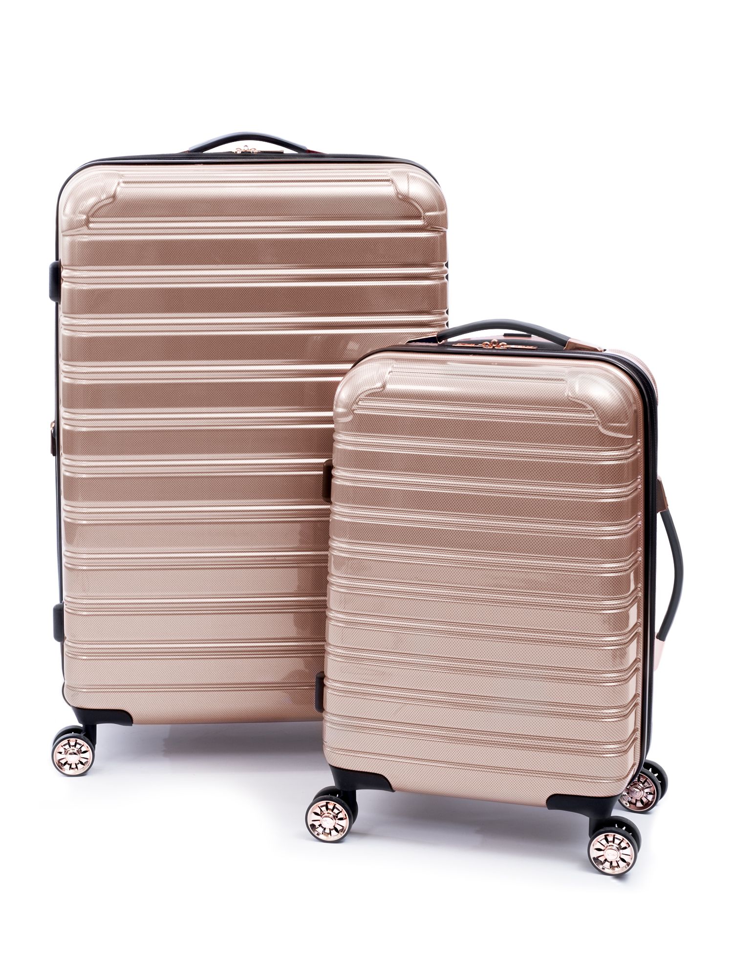 iFLY Hardside Luggage Fibertech 2 piece set, 20 Inch Carry-on and 28 Inch Checked Luggage, Rose G... | Walmart (US)