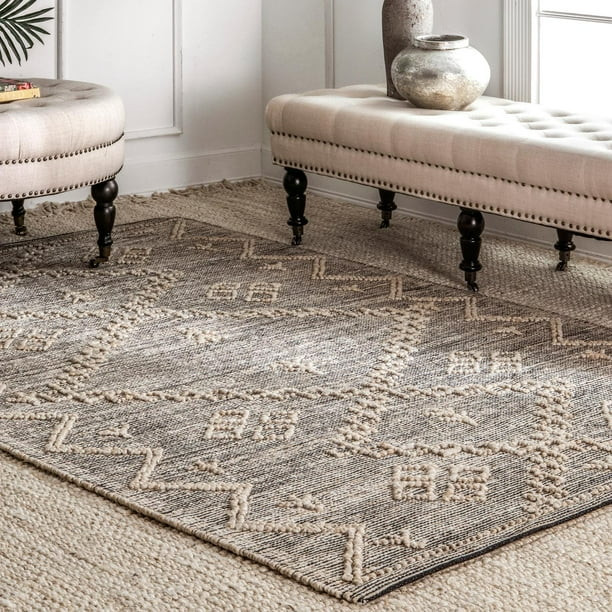nuLOOM Handmade Moroccan Julianne Jute Rug Area Rug - Walmart.com | Walmart (US)