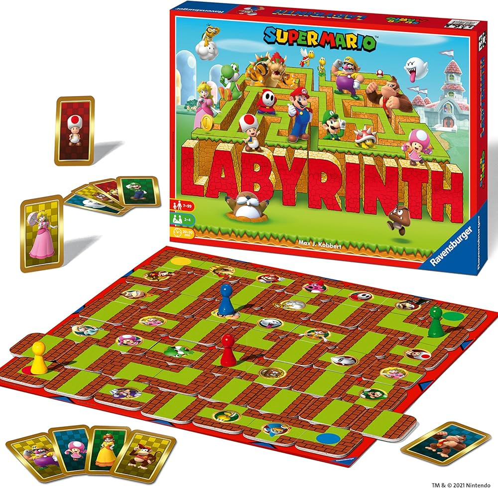 Ravensburger Super Mario Labyrinth Board Game - A Strategic Maze Challenge for Family Nights - Gr... | Amazon (US)
