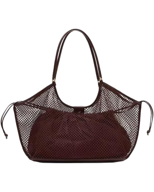 Crochet Tote Bag Women 2025 Summer Trendy Mesh Beach Bags Knitted Shoulder Purse Large Handbags P... | Amazon (US)