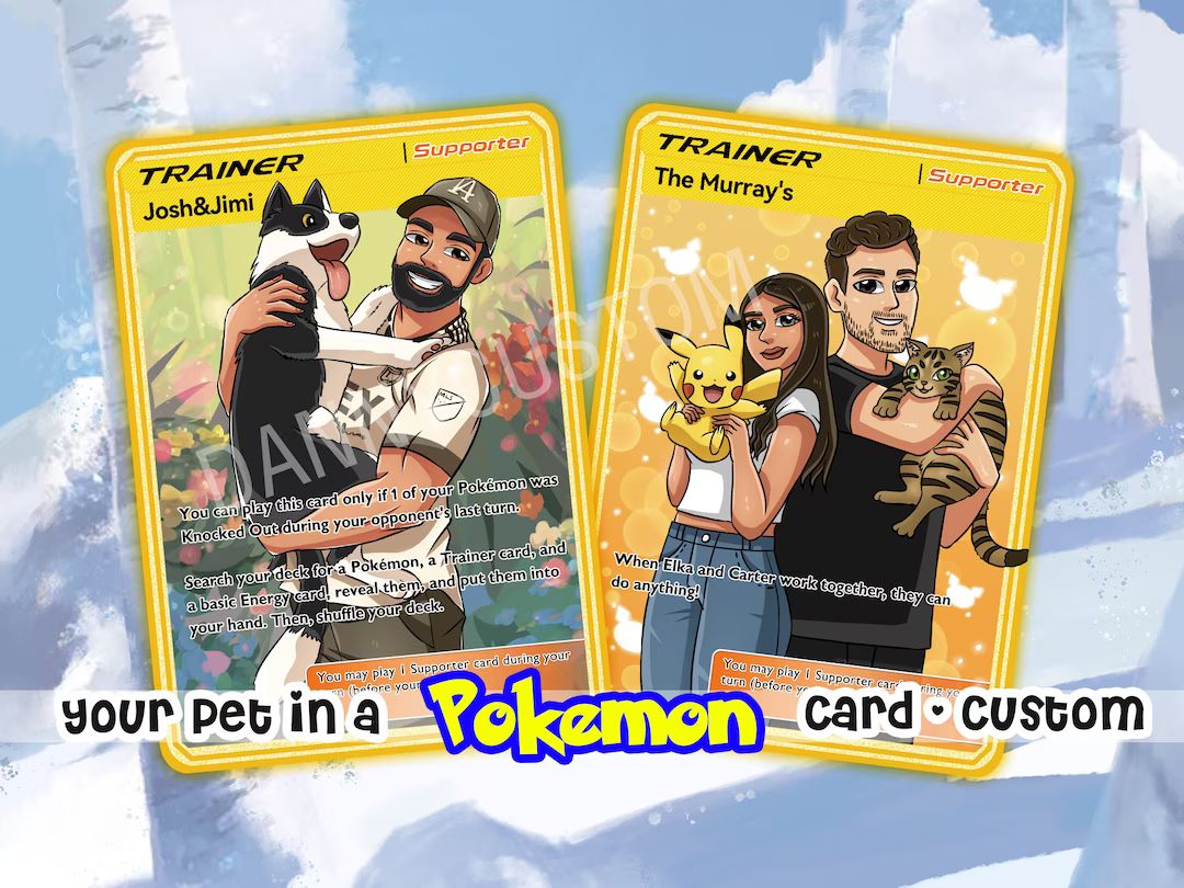 Custom Pokemon Card Pokemon Cards Metal Personalized Pokemon Cards Your Pet Into a Pokemon Card P... | Etsy (US)