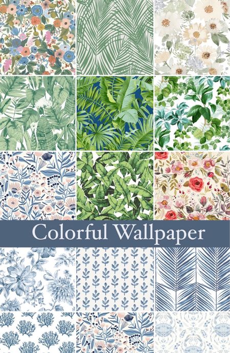Colorful + bold wallpapers for your home 💙 living room update

#LTKhome #LTKfamily #LTKstyletip