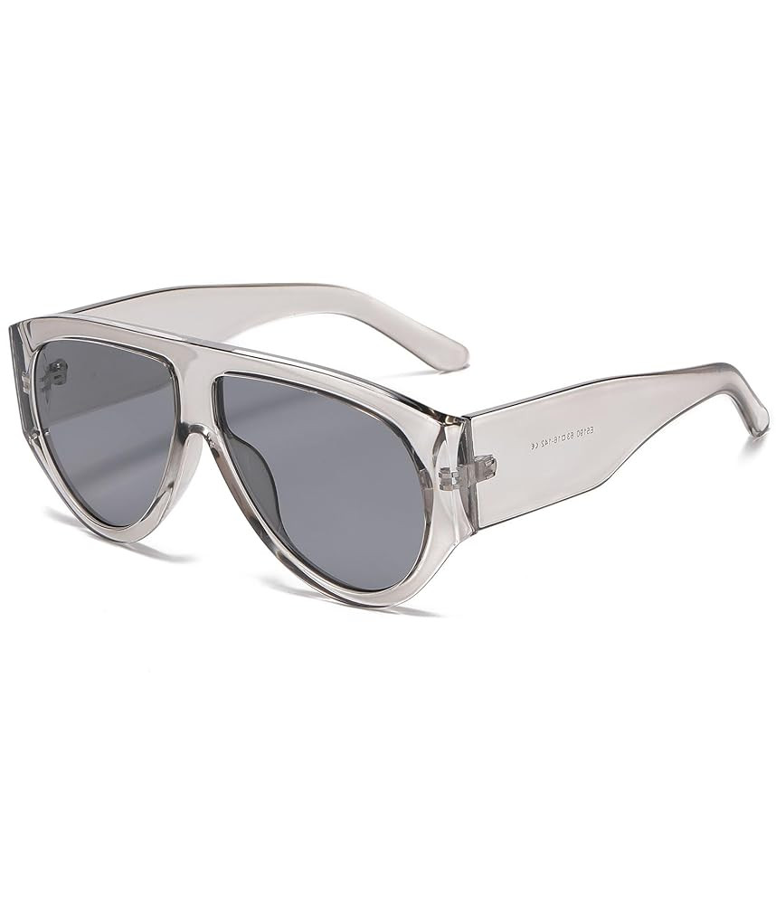 Oversized Aviator Sunglasses for Women Men Classic Big Frame Sun Glasses | Amazon (US)