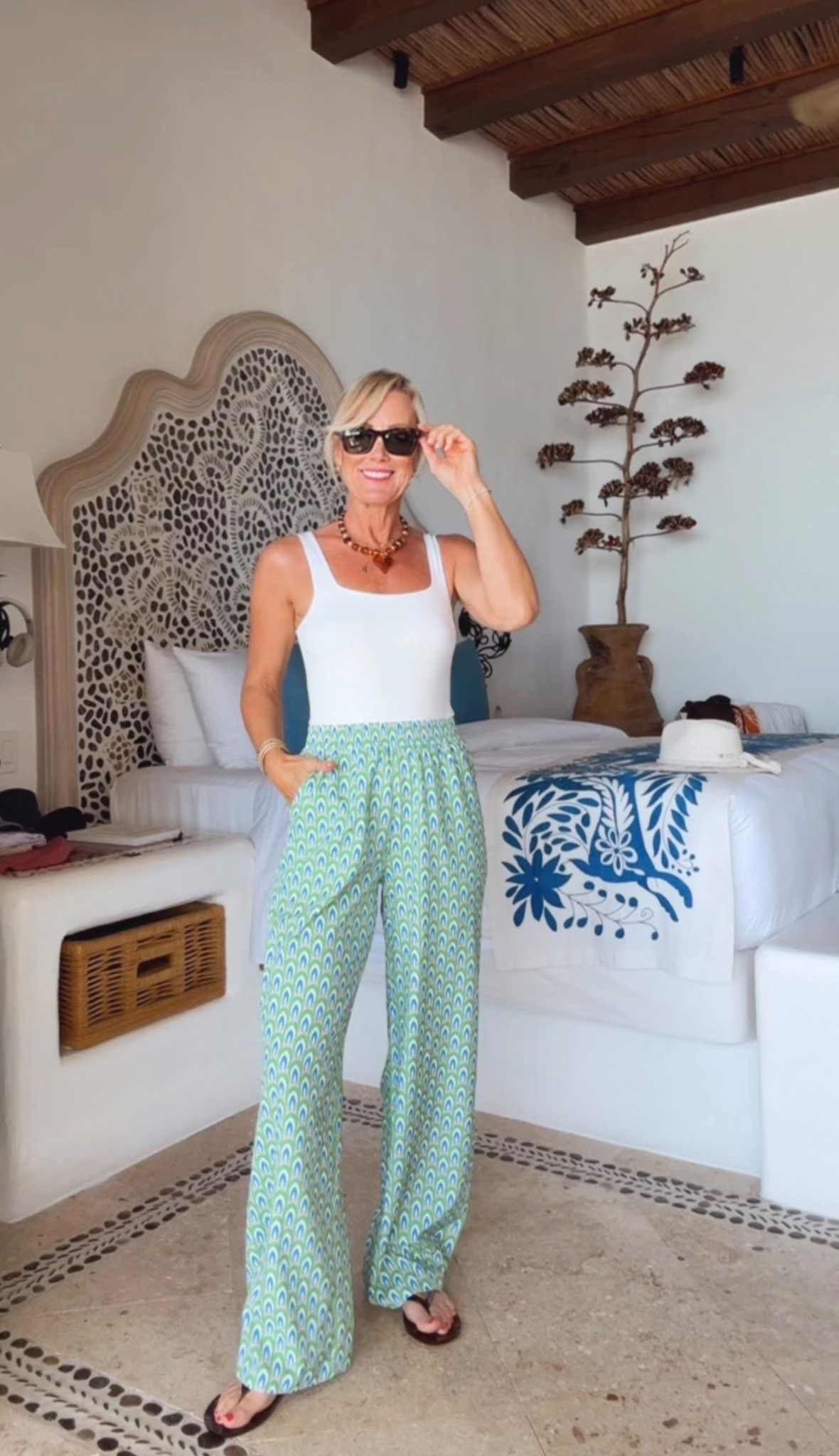 An effortless look for a beach day! 
Bodysuit: Small
Pants: XS

#LTKOver40 #LTKSeasonal #LTKootd