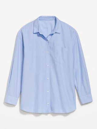 Oversized Button-Down Boyfriend Shirt | Old Navy (US)